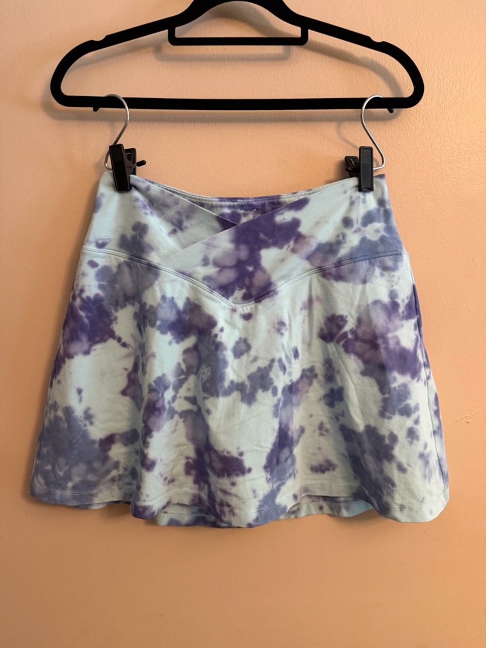 PINK Victoria's Secret Purple & White Tie-Dye Circle Skater Skirt